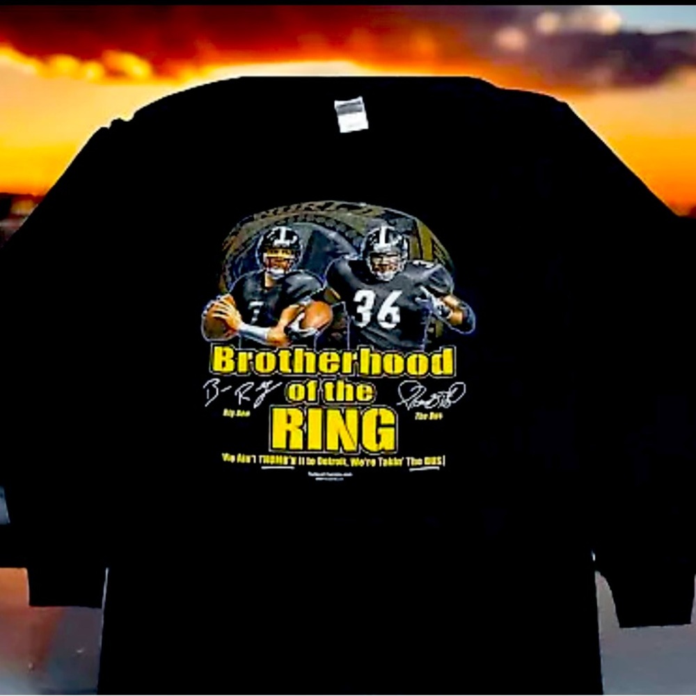 STEELERS “BROTHERHOOD OF THE RING”Big Ben & Jerome Bettis featured here